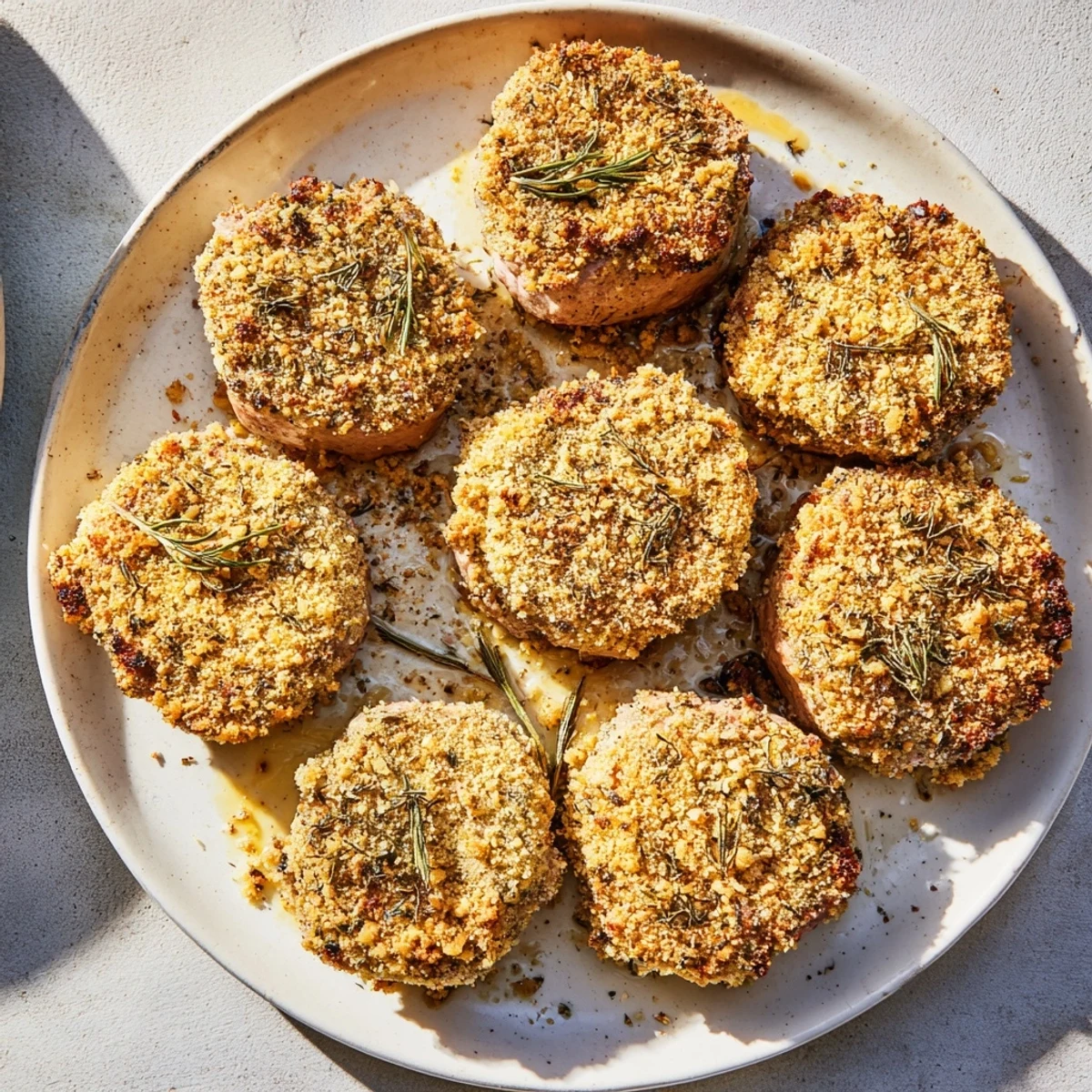 Imagine the aroma: A beautifully seared Thyme and Pecan Crusted Pork Tenderloin, a delicious easy dinner!