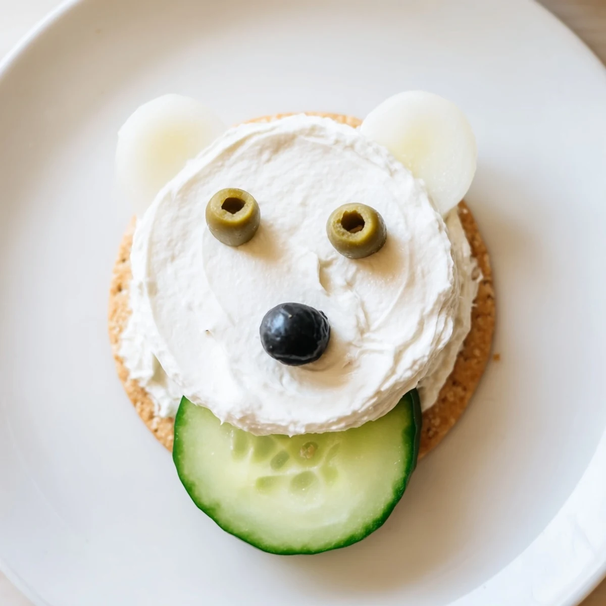 Adorable Polar Bear Iceberg Cracker Stacks, a fun appetizer featuring crisp cracker "icebergs" and cute bears.