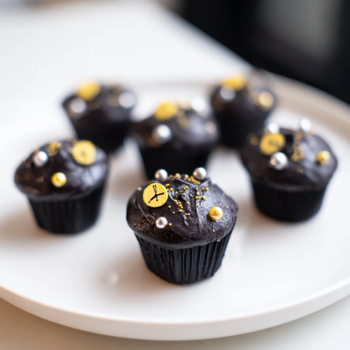 Tiny Countdown Clock Mini Desserts, frosted with swirls of colorful buttercream for a special treat.