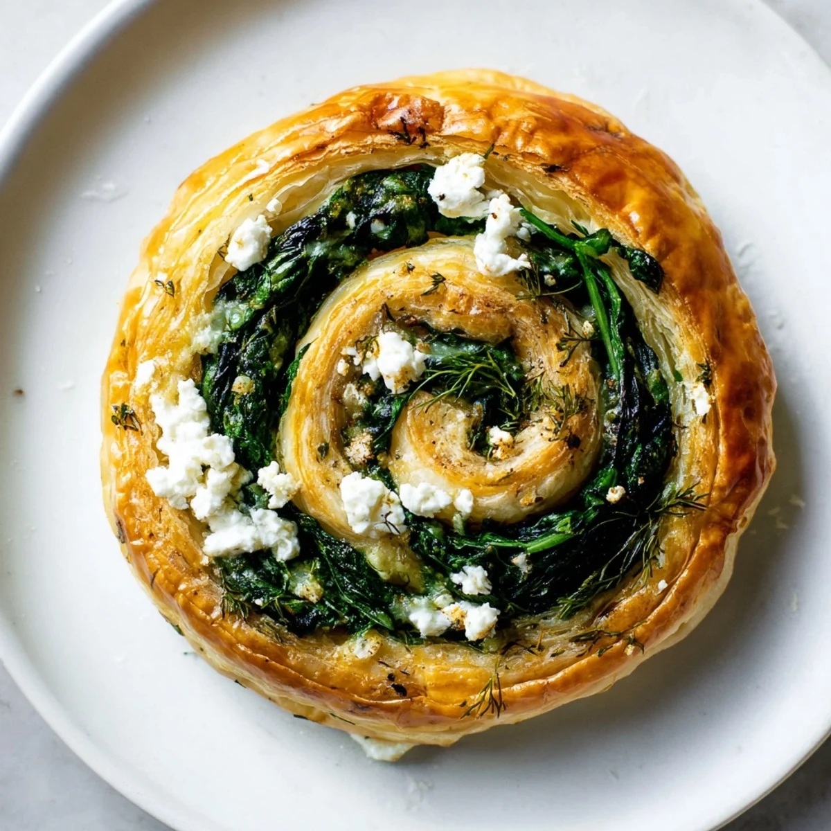 Golden, flaky Savory Spinach Feta Pinwheel Spirals, smelling divine, perfect with a cool herb dip!