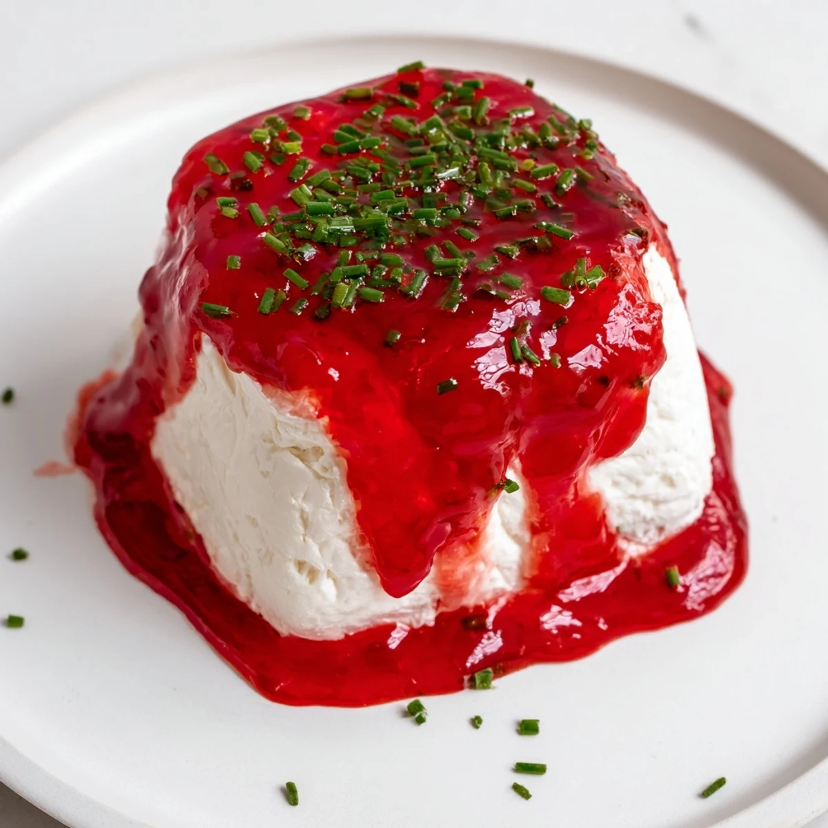 Enjoy a visually appealing Cream Cheese and Pepper Jelly Star Appetizer, served elegantly with crackers for dipping.