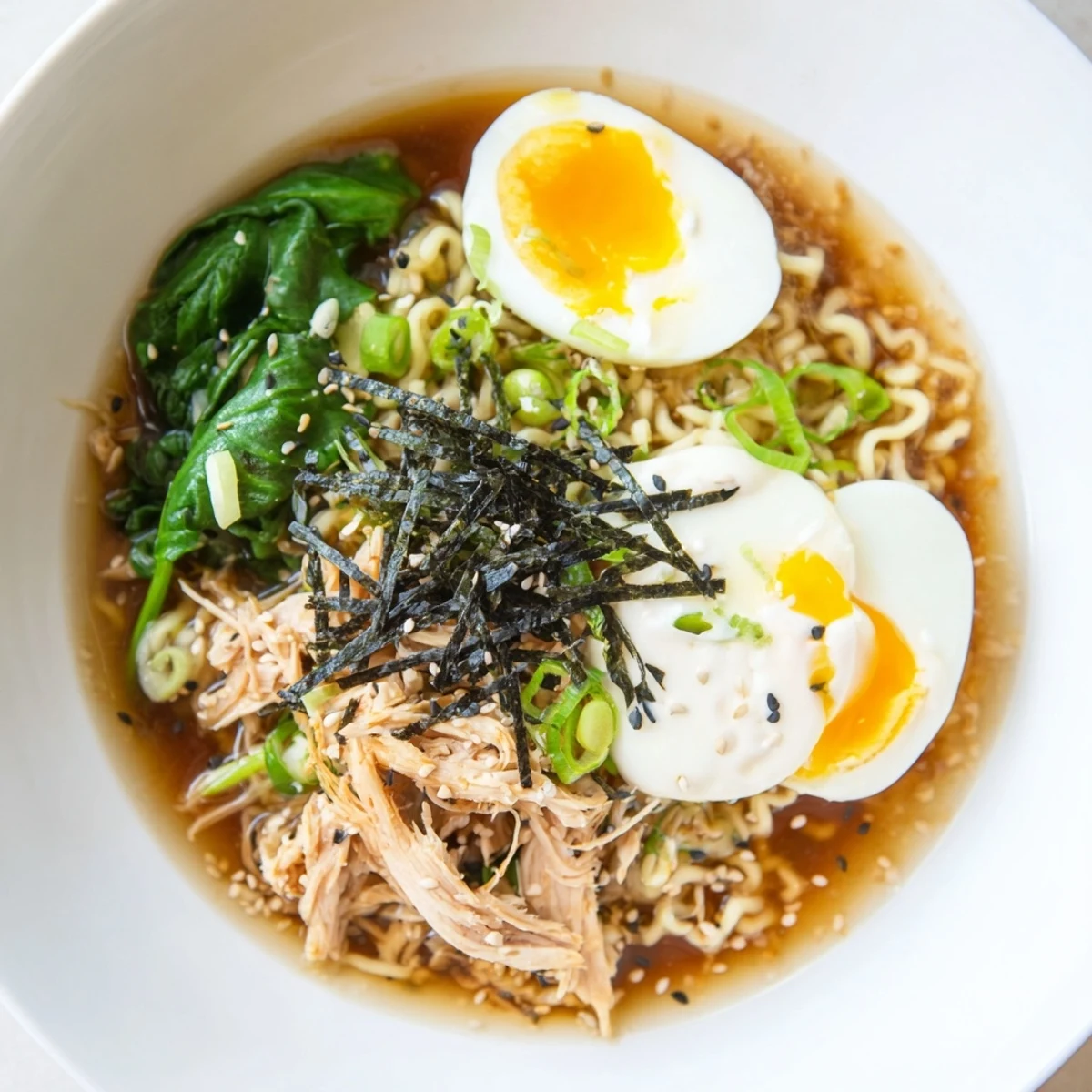 Savory Chicken Ramen with Kewpie Mayo: a flavorful Japanese fusion featuring tender chicken and rich broth.