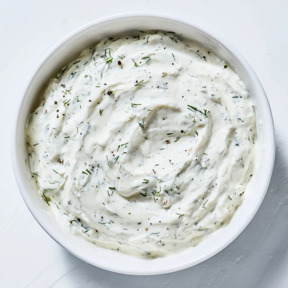 Close-up of a bowl filled with the fresh and flavorful Greek yogurt ranch dip, ready to be enjoyed.