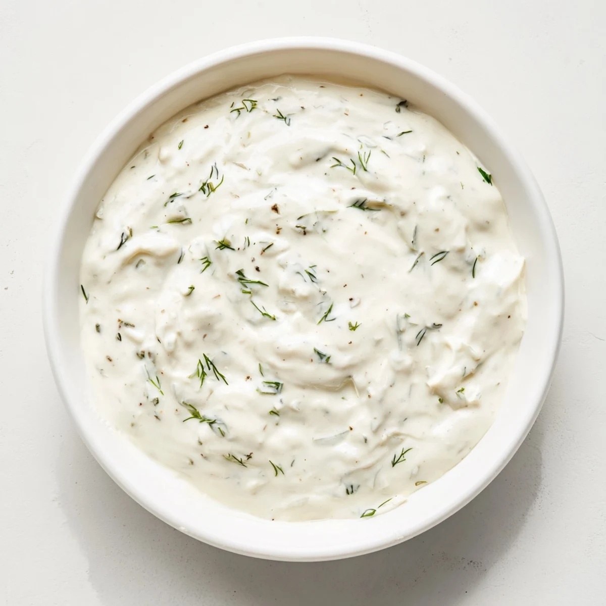 Cool, refreshing Greek yogurt ranch dip drizzled over a platter of crunchy, assorted raw vegetables.