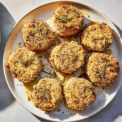 Imagine the aroma: A beautifully seared Thyme and Pecan Crusted Pork Tenderloin, a delicious easy dinner!