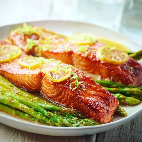 Skillet Lemon-Butter Salmon Asparagus