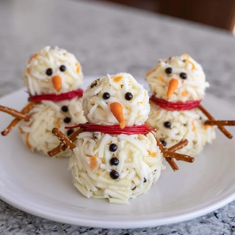 Snowman Cheese Ball Trio