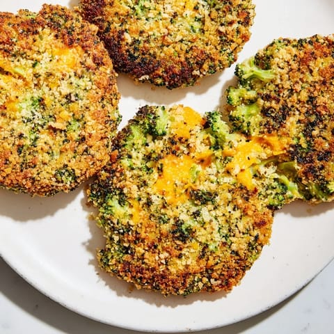 Freshly fried Cheesy Broccoli Patties, boasting a delightful crunch alongside tender broccoli, ready to serve.