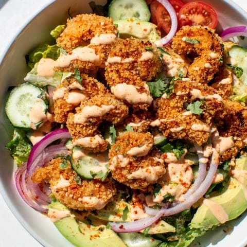 Spicy Crispy Shrimp Salad