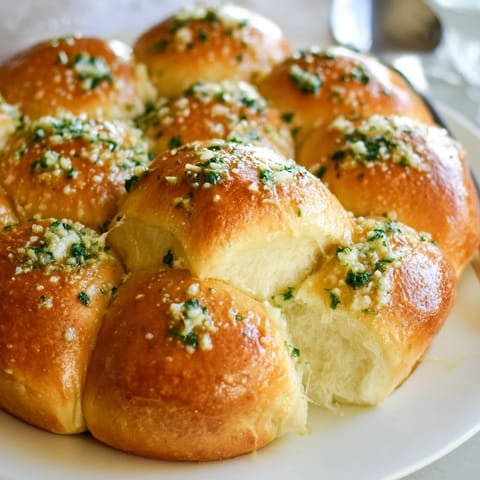 Freshly baked Garlic Butter Bread Pull-Apart served warm, perfect for dipping into marinara or alongside a comforting tomato soup.