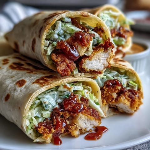Crispy KFC Turkey Snack Wraps stuffed with golden fried strips, crunchy slaw, and zesty sauce, wrapped tightly in a soft flour tortilla.