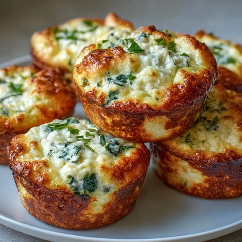 Protein-packed Cottage Cheese Egg Bites loaded with fresh spinach and bell peppers, perfect for a healthy morning.  