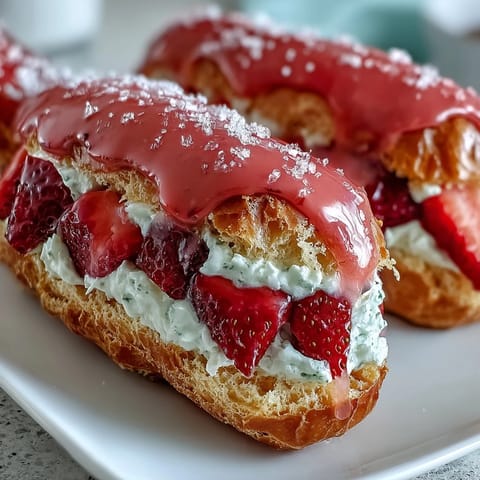Valentines Day Strawberry Éclairs