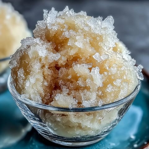 Creamy limoncello sorbet with vibrant lemon flavor and smooth, scoopable texture in chilled dessert glasses.