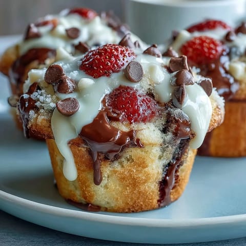 Strawberry White Chocolate Muffins