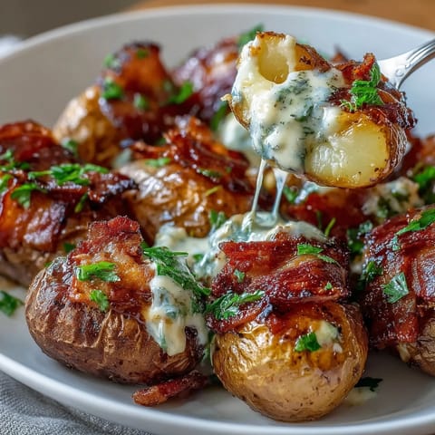 BBQ Baby Shower Loaded Potatoes