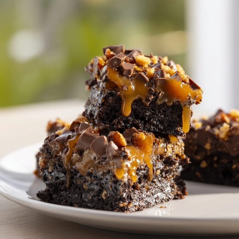 Close-up of golden brown Weekend Cabin-Style Sticky Toffee Pudding, ready to serve with a scoop of ice cream.