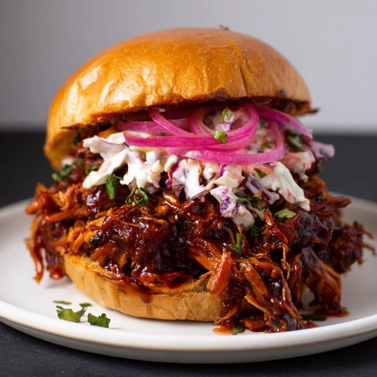 Imagine warm, flavorful Fire-Kissed BBQ Pulled Pork Sandwiches, ready for a rustic, satisfying meal.