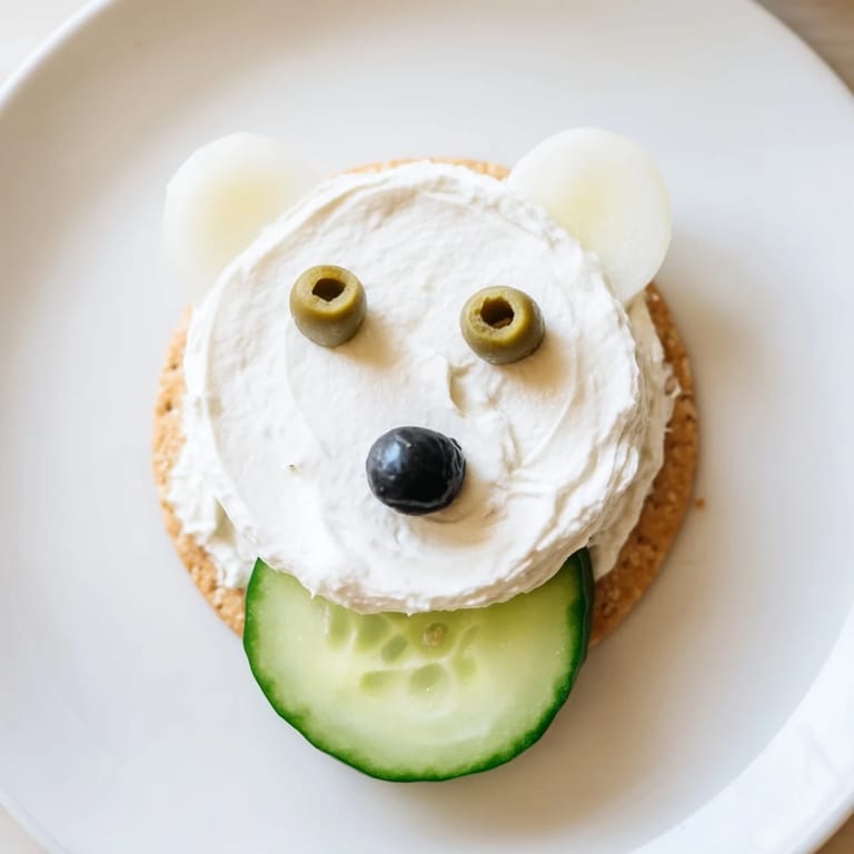 Adorable Polar Bear Iceberg Cracker Stacks, a fun appetizer featuring crisp cracker "icebergs" and cute bears.