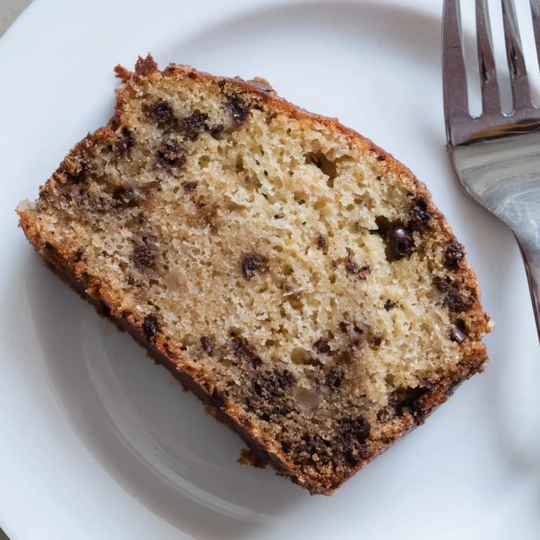 A close-up view of moist banana bread, topped with melted butter and honey drizzle, ready to be enjoyed as a comforting afternoon treat.