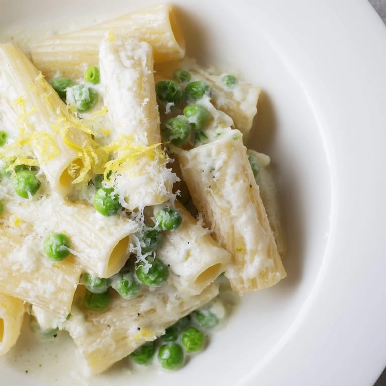 Springtime Pea & Lemon Ricotta Pasta features tender peas and silky ricotta sauce, perfect for a quick, light vegetarian dinner.