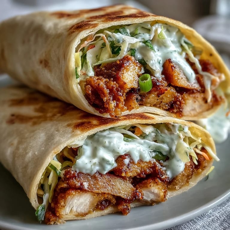 A close-up view of the ingredients and the assembly process for the Korean-style snack wraps.