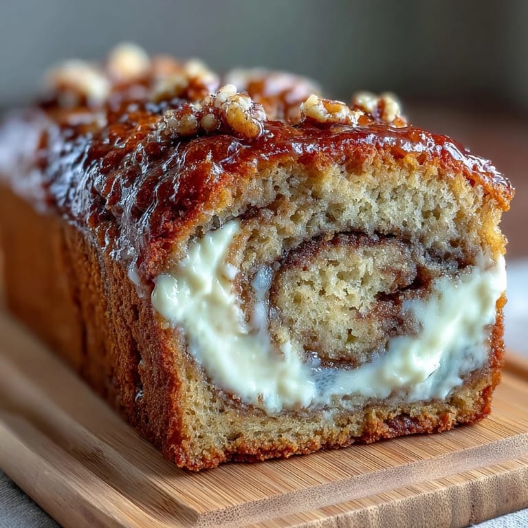 Slices of Cream Cheese Cinnamon Swirl Protein Loaf on a plate with a dollop of Greek yogurt and fresh berries.