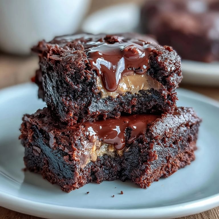 Rich chocolate brownies filled with gooey peanut butter cups, a perfect treat for any sweet craving.