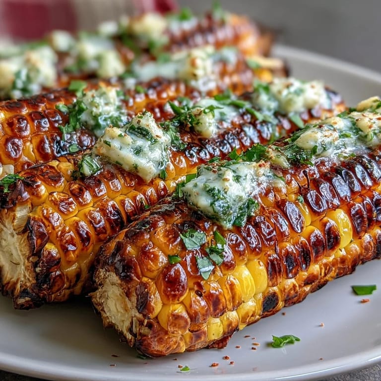 Memorial Day Grilled Corn with Herbed Butter 4 Ways - smoky grilled corn paired with four colorful herbed butters, perfect for outdoor gatherings and cookouts.
