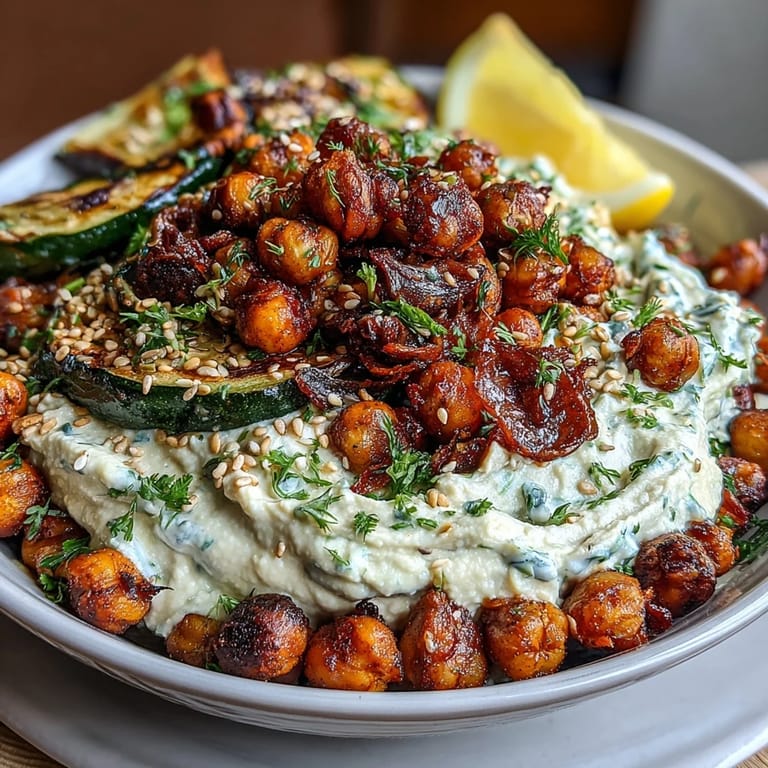 Wholesome Mediterranean Crispy Chickpea Bowls Featuring Roasted Spiced Chickpeas and Charred Veggies